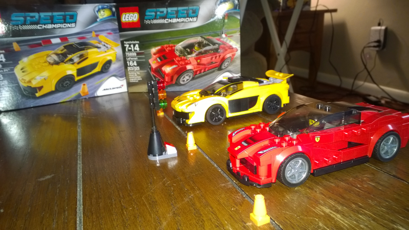 Illustration for article titled LEGO Speed Champions McLaren P1 and Ferrari LaFerrari